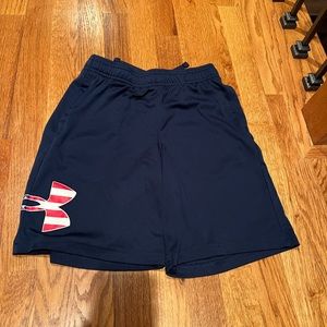 Boys Navy Under Armour Shorts - Medium